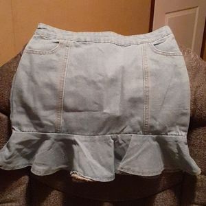 Blue jean skirt